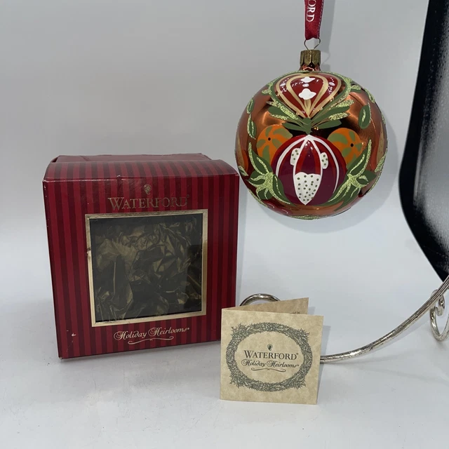 WATERFORD Blown Glass  IRISH HARVEST Ball Ornaments
