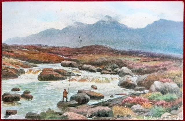 1905 COLOUR PRINT PC of IN GLENCAR, IRELAND from E.LONGSTAFFE PAINTING, POSTED