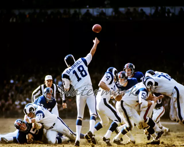 NFL Los Angeles Rams QB Roman Gabriel in the Pocket Color 8 X 10 Photo