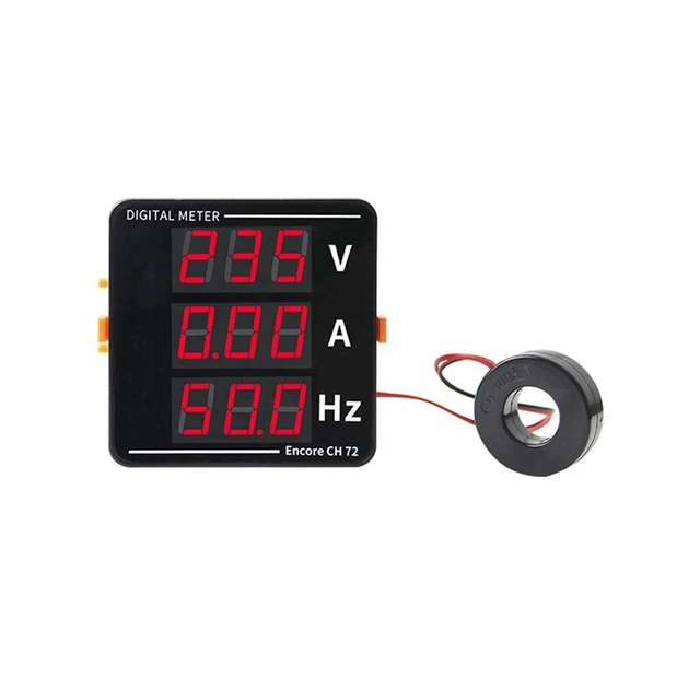 Mentin 3 In 1 22 Mm AC Voltmeter Ammeter Hz Current Frequency