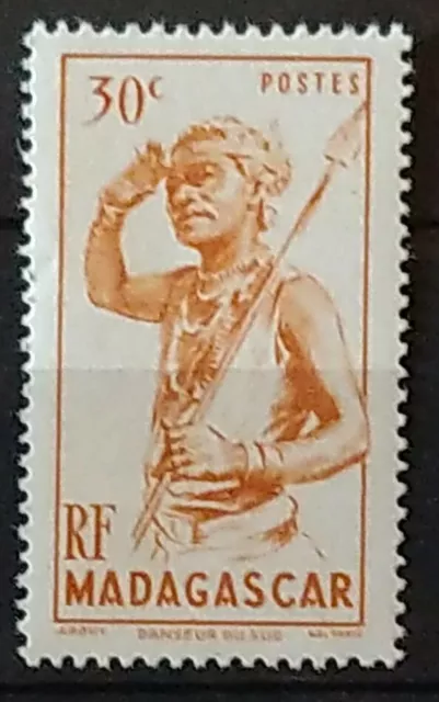 Madagascar Colonie Française Timbre N°301 Danseur du Sud / NEUF**/ 1946