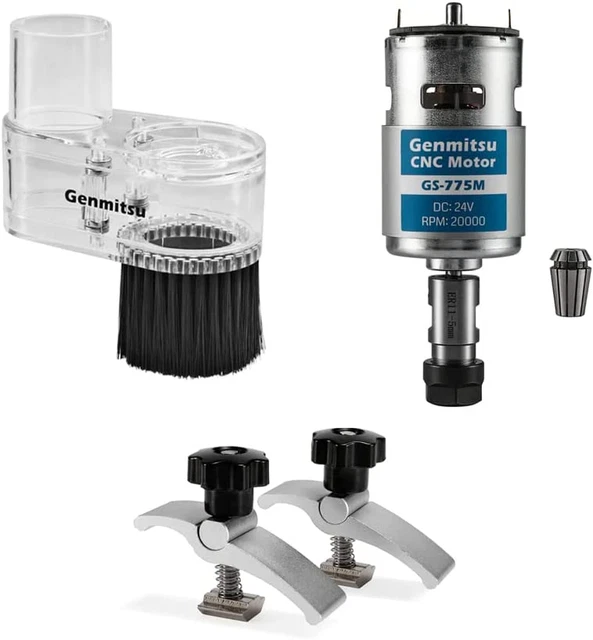 Upgraded Cuts CNC Accessories Kit for 3018 Series CNC Machine, Includes GS-775M