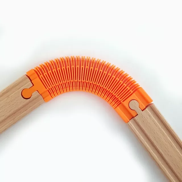 Flexible track for wooden toy train set. bendable, compatible Brio Thomas IKEA