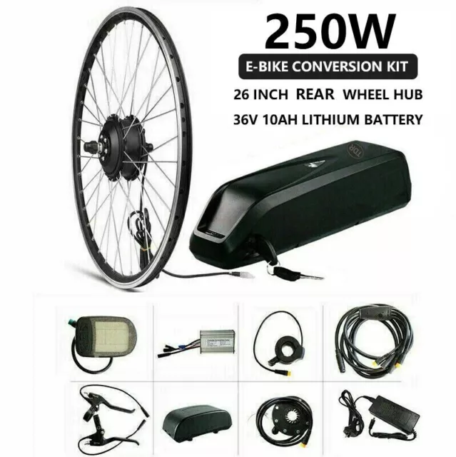 Tdr 36V 250W Rear Hub Motor Conversion Kit Electric Bike 10Ah  Ebike Bicycle