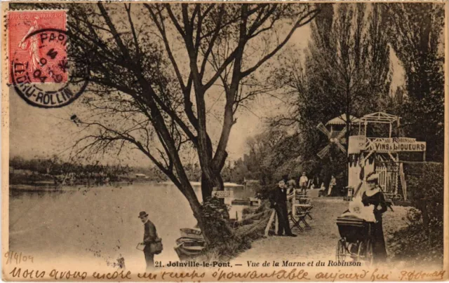 CPA AK Joinville le Pont Vue de la Marne et du Robinson FRANCE (1283439)