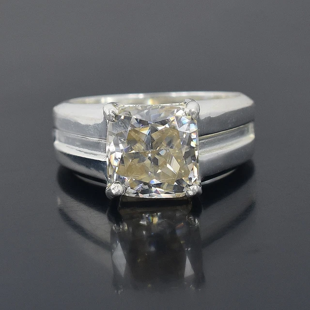 Metal Masters 2.5Ct Wedding Engagement Ring Set - Cushion Cut CZ Sterling Silver 925