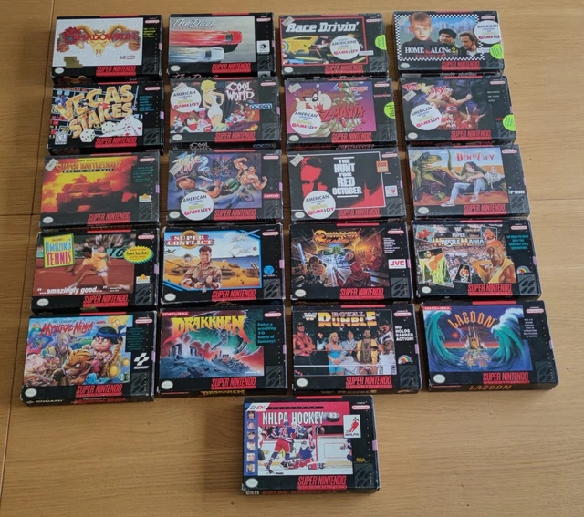 Lot 21 jeux Super Nes Nintendo Neuf New Blister Complet CIB TBE