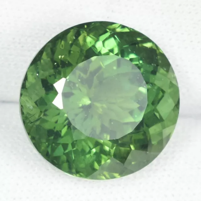 13.86 ct MIND BLOWING RARE GREEN TOP LUSTER NATURAL APATITE  Round See Vdo LG