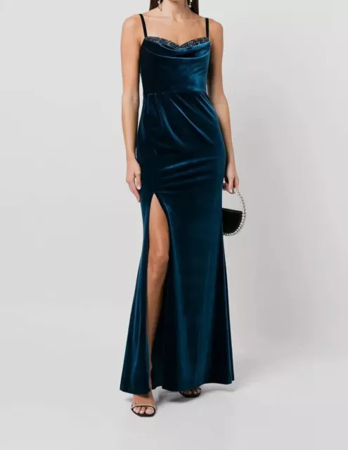 Marchesa Notte Gown Prom Dress: Velvet, Sleeveless, Beaded, Sz10 NWT $795 Retail