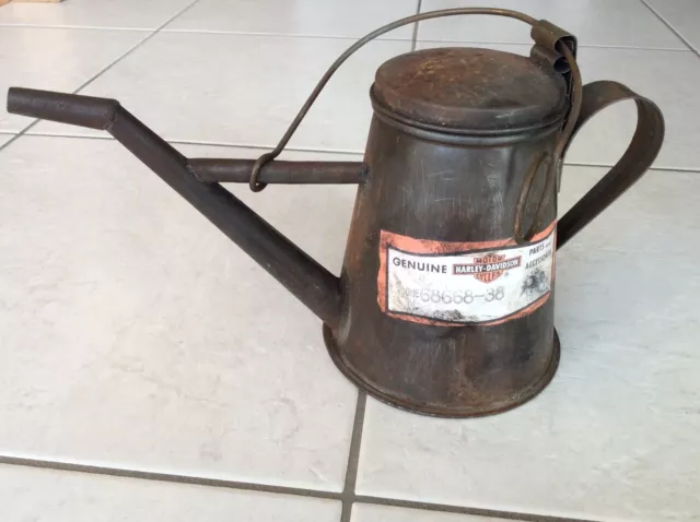 🇺🇸Rarität Harley tolle Öl Drahtm. Kanne Kanister KH Flat Pan Knuckle Ära 1940