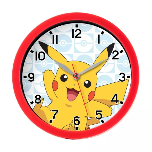 Reloj Analógico De Pared Pokémon Pikachu