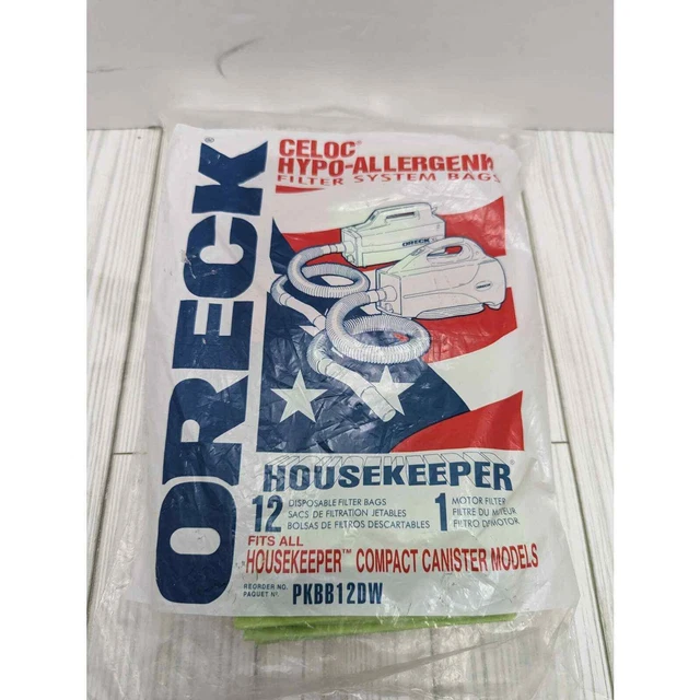 Oreck Celoc Hypo-Allergenic Housekeeper 12 Disposable Filter Bags