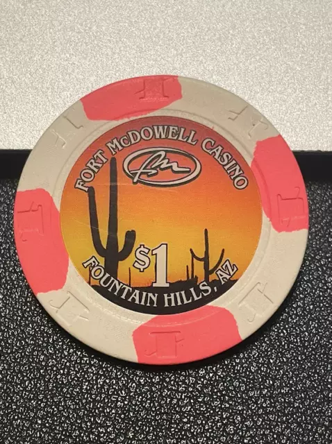 $1 FORT McDOWELL CASINO CHIP POKER CHIP FOUNTAIN HILLS ARIZONA GAMBLING TOKEN