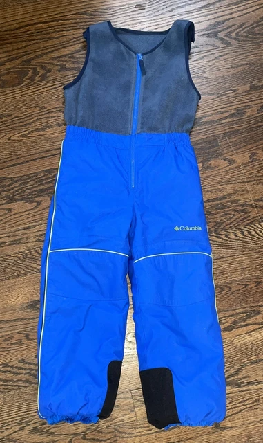 Toddler Boys Girls Columbia Blue Bib Snow Ski Pants Size Child 4-5 EUC