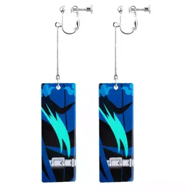 JinYu Orecchini Demon Slayer – Kamado Tanjiro, Anime Giapponese, Accessorio Cosplay In Acrilico E Lega, Regalo Per Fan, 1 Paio