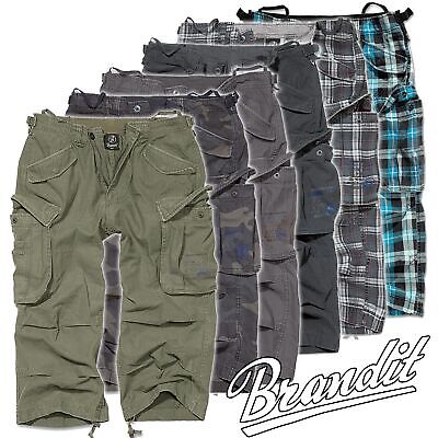 Brandit Savage Short Nero Bermuda Cargo Pantaloni Corti Uomo Army 