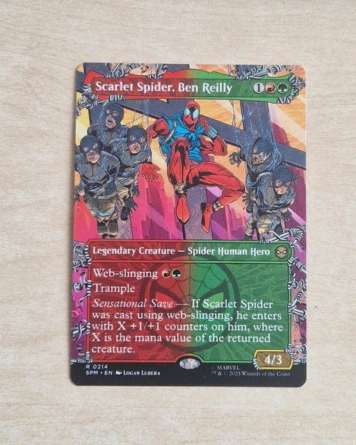 SCARLET SPIDER, BEN Reilly #0214 Rare Borderless Card MTG Marvel ...