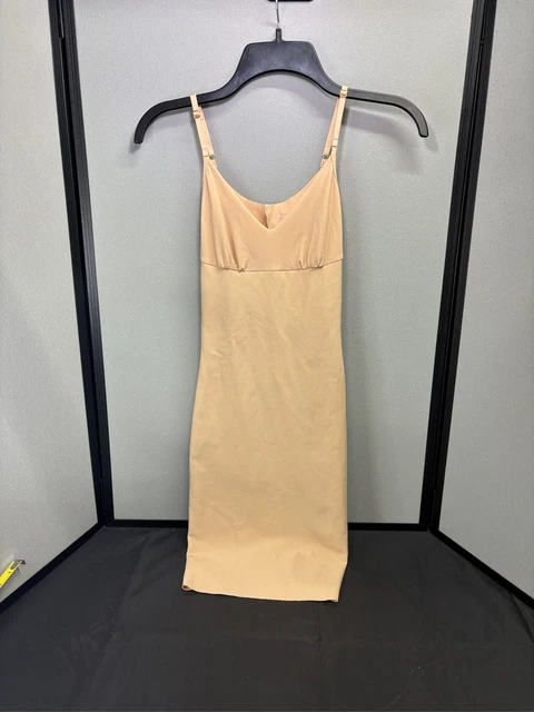 Two Facea COMMANDO CONTROL TWO-FACED Tech Full Slip Dress Shape Wear Beige Nude ...