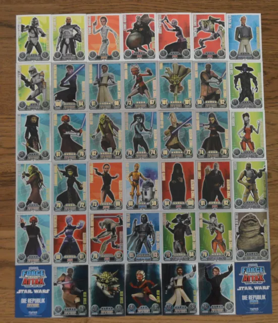 Force Attax Clone Wars Serie 1 Force Meister aussuchen Topps Star Wars Karten