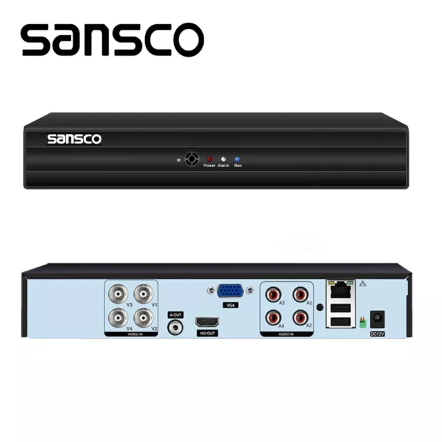 SANSCO 5MP Lite HD 4 Channel CCTV DVR Video Recorder for Home Security System