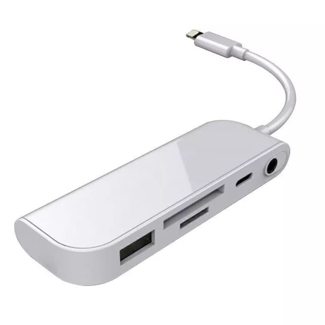 SD / TF Karten Leser USB o Kamera OTG Adapter 5 im 1 Lade Adapter für IPhon W3S6