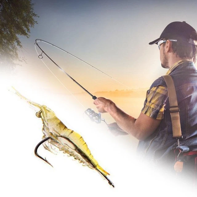 Plastic Fishing Lures Tackle Prawn Shrimp Flathead Bream qual High Lure Q1