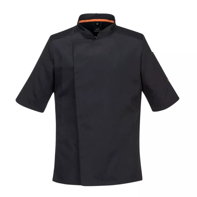 Mesh Pro Chefs Food Kitchen Catering Industry Unisex Jacket Short Sleeve Uniform 2