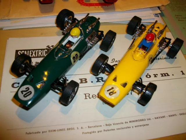 Scalextric EXIN 2 BRM 1ª serie: Verde y amarillo