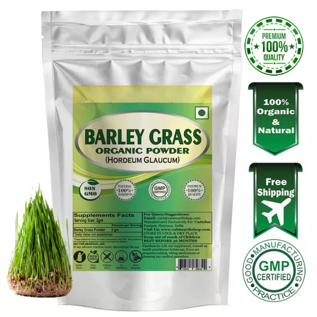 Calm Earth Gerstengras Bio-Kräuterpulver 100% reines Superfood