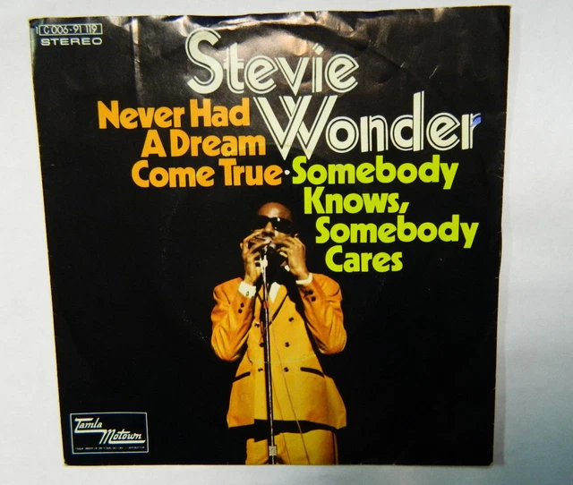 STEVIE WONDER. Never Had a Dream Come True. 7 Inch Single. Record Vinyl