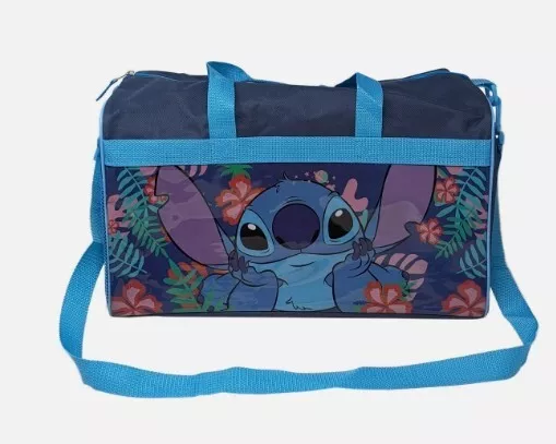 Kids Disney Stitch Duffel Bag 17" Detachable Shoulder Strap Travel Carry-on