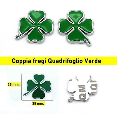 Quadrifoglio Coppia Quadrifoglio Verde Grandi per Alfa Romeo Giulietta Mito 147 Fregio Stemma 