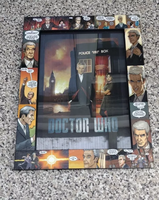 Framed Twelfth Doctor Who Peter Capaldi, Jenna Coleman Print Free Post