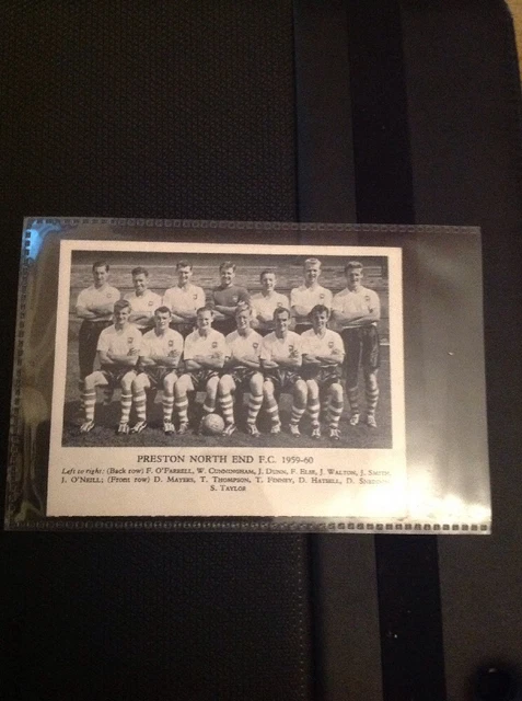 M63-1 Trade Card D C Thomson Football Teams 1959-60 Preston North End Mayers