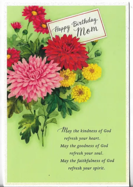 NEW DAYSPRING BIRTHDAY Card apx 5.5x8 Happy Birthday MOM - Bouquet of ...
