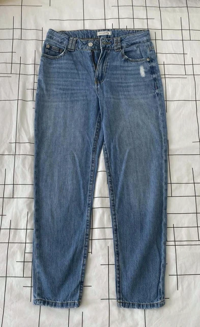 Stradivarius - Jean raccourci en denim - Noir délavé