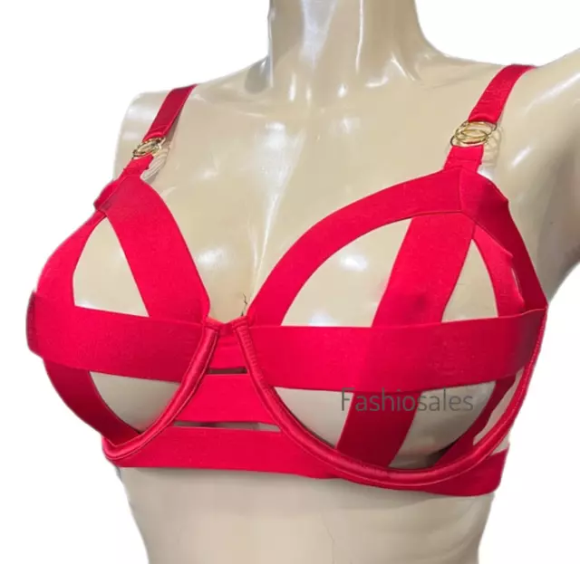 VICTORIAS SECRET LUXE Very Sexy Strappy Unlined Balconette Bra Red New  £53.38 - PicClick UK