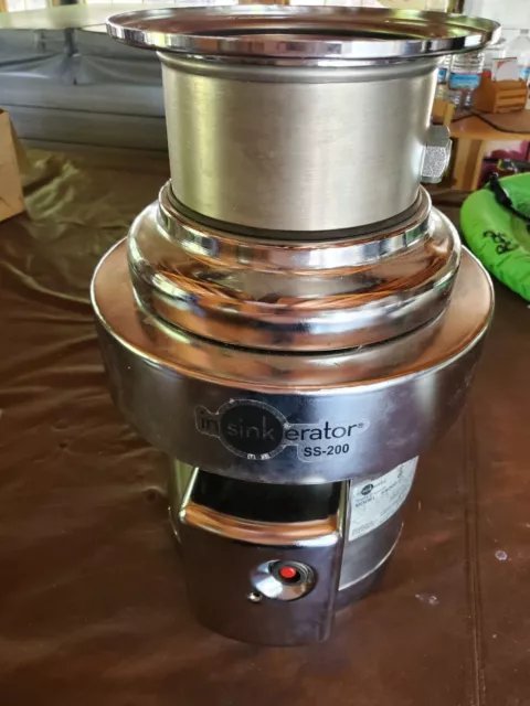In-Sink-Erator SS-200 2 HP Stainless Commercial Disposer / needs mounting Gasket