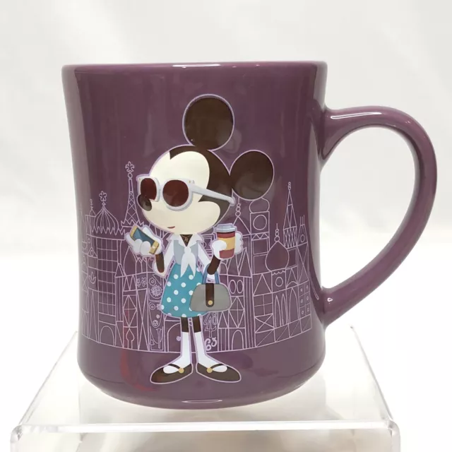 Disney Parks Mickeys Really Swell Coffee Minnie Mouse Mug 3D Embossed Purple