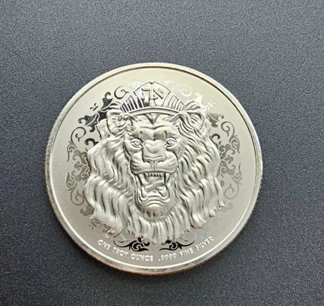 2021 Niue $2 Roaring Lion of Judah 1 oz 9999 Silver Coin.