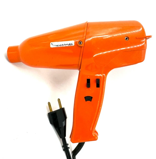 Sèche-cheveux Vintage Moulinex Orange Années 70 - Fonctionne Très Bien 2 Vitesses - Occasion