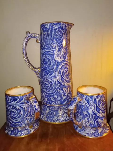 Antique Art Nouveau Thomas Maddock & Sons Trenton Pitcher & Tankards