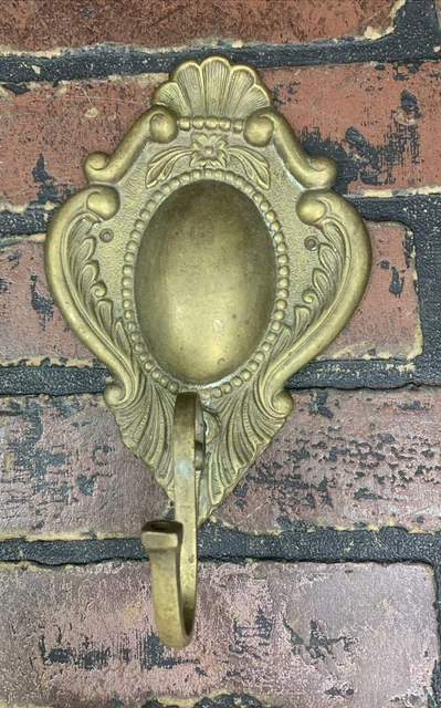 Vintage/Antique Brass Wall Hook Hanger Sconce Holder Coat Towel Clothes Hat