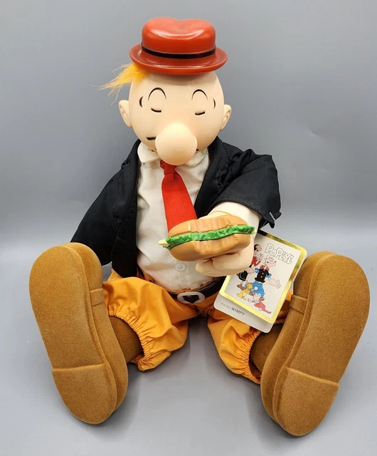 VTG 1986 POPEYE 16" WIMPY Soft Doll Body Presents Hamilton Gifts Figure w/ Tag VTG 1986 POPEYE 16" WIMPY Soft Doll Body Presents Hamilton Gifts Figure w/ Tag