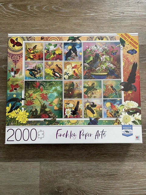 Milton Bradley 2000 Piece Birds of Asia Jigsaw Puzzle w/ Poster New Sealed