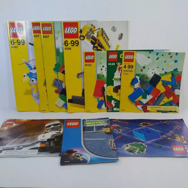 Lot Of 10 Vintage 2002-2003 Lego Instruction Manuals Lego Sports World City...