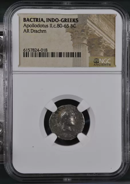 NGC BACTRIA, INDO-GREEKS AR Drachm VARIOUS KINGS Silver Drachma 2000+ Years Old!