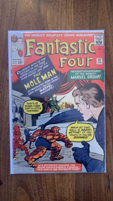 Fantastic Four #22 - 2nd Appearance of Mole Man (Marvel,1964)