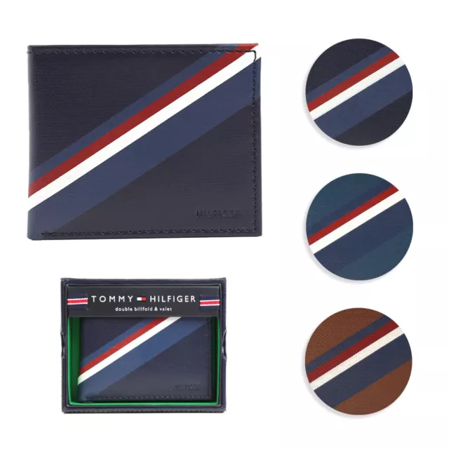 Tommy Hilfiger Men's 31TL130012 Leather Double Billfold Wallet