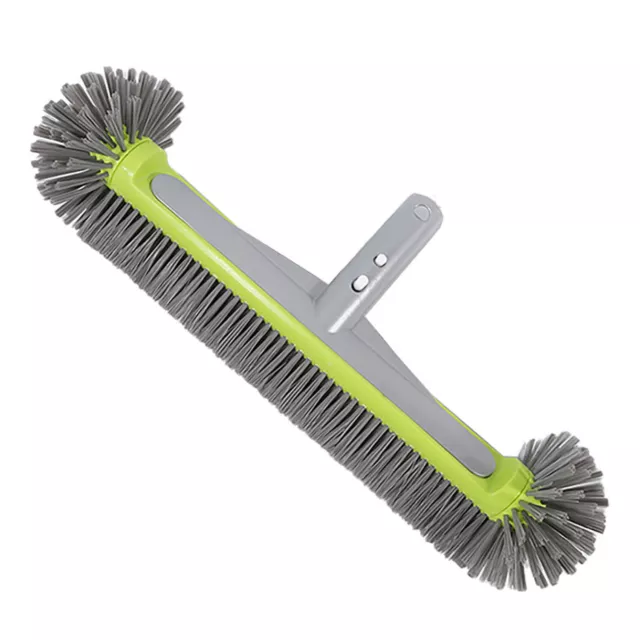 Curved Bristle Pool Cleaner Extra-wide Swimming Brush with Round-end Head